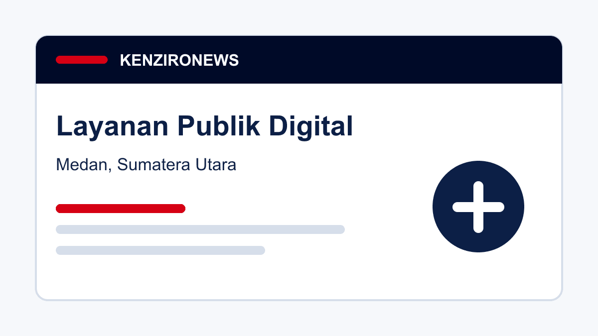 Ilustrasi editorial layanan publik digital di Kota Medan